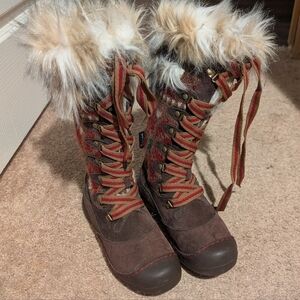 Nwt Mukluk 201 Brown Tieup Snowflake Winter Snow Boots 6